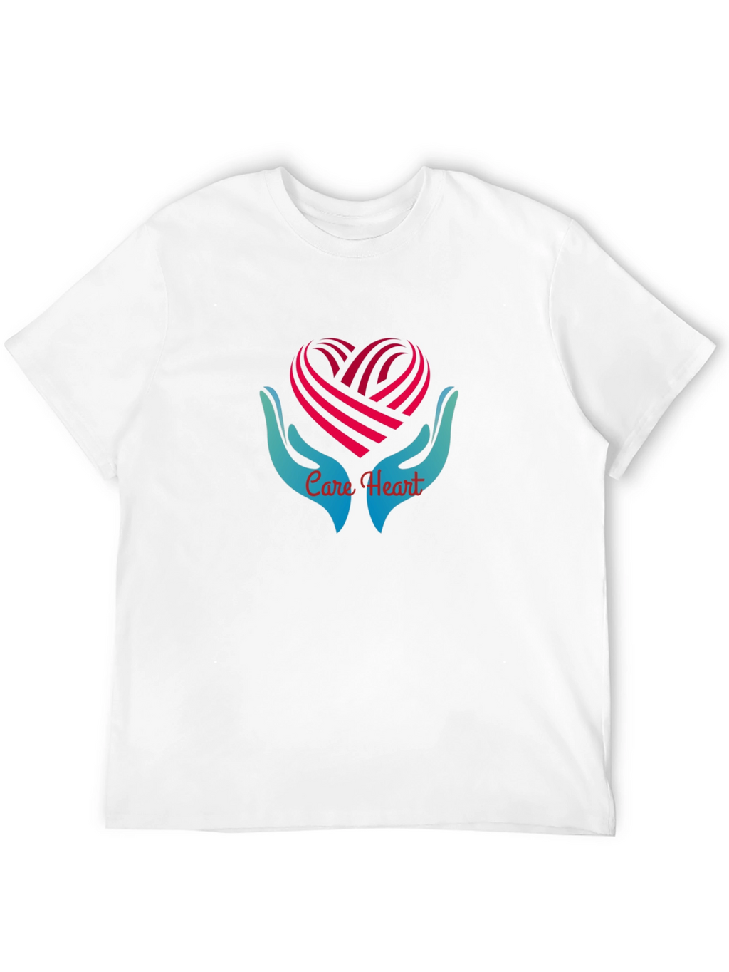 Care Heart Graphic Tee - Soft Black Cotton Shirt