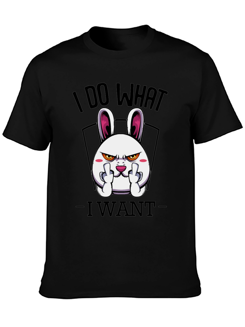 I Do What I Want Funny Bunny Graphic Tee