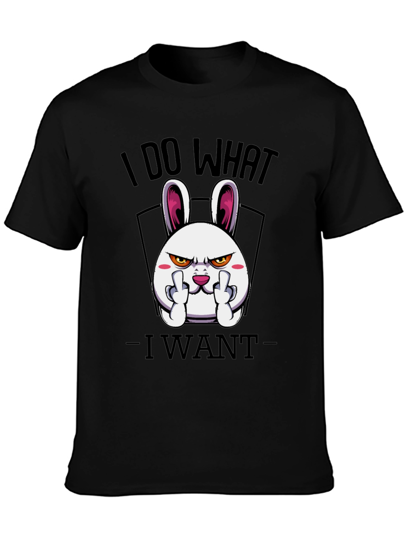 I Do What I Want Funny Bunny Graphic Tee