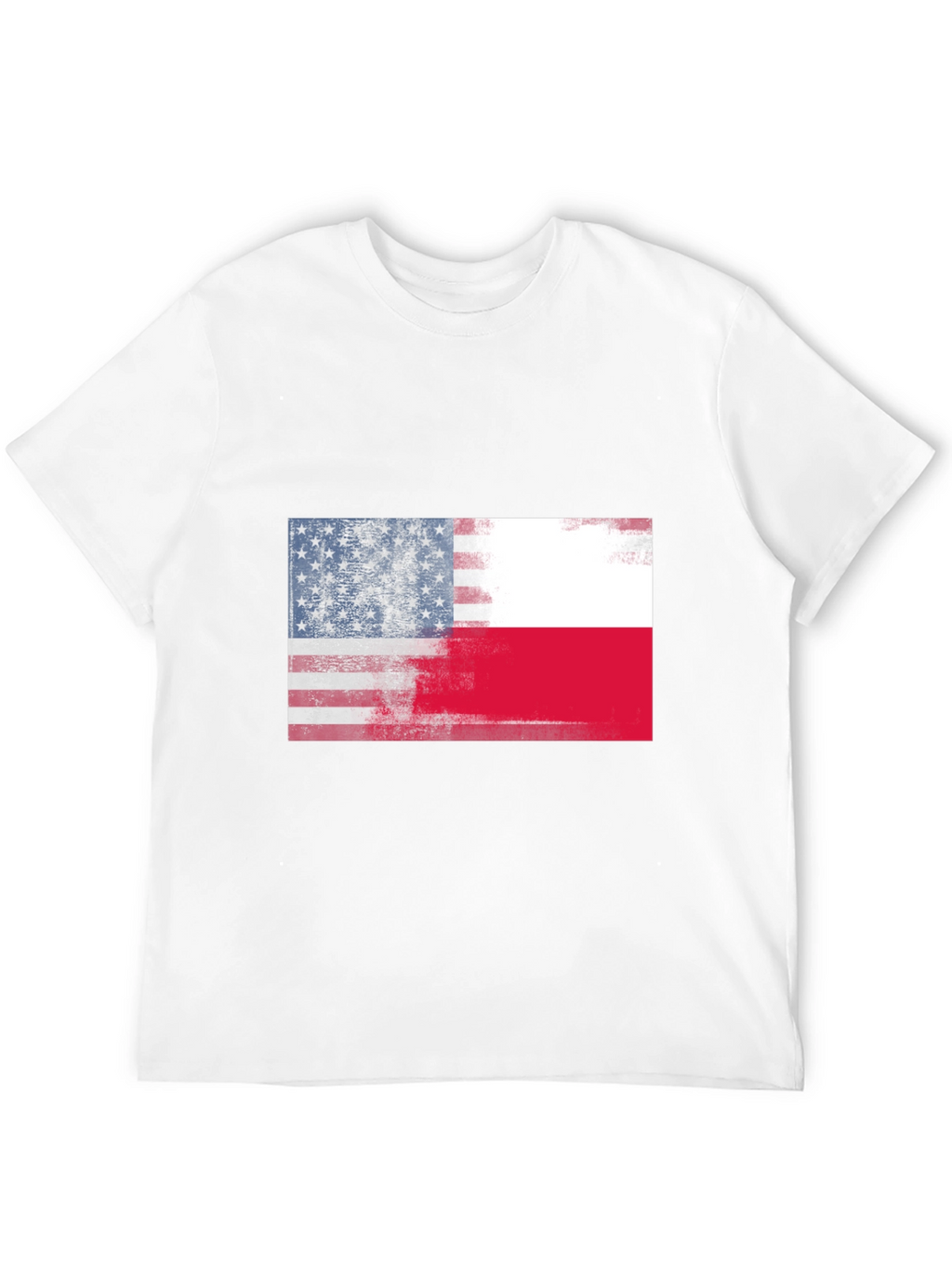 USA & Poland Flags Graphic T-Shirt