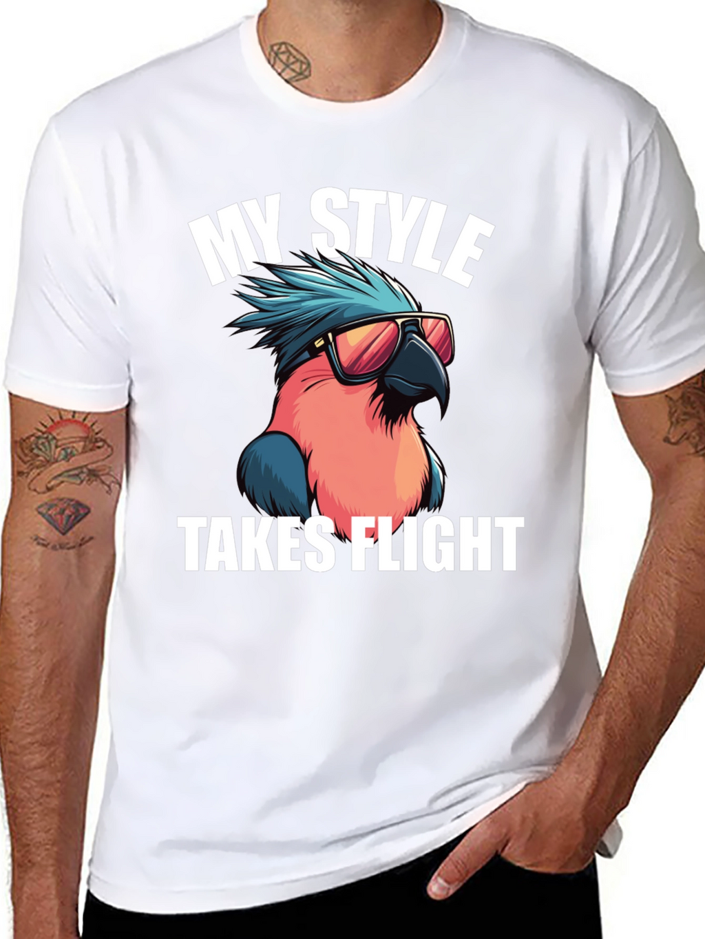Cool Parrot T-Shirt: My Style Takes Flight