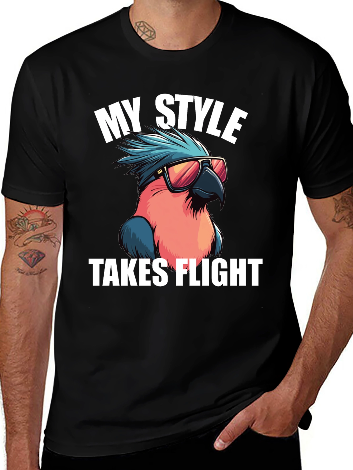 Cool Parrot T-Shirt: My Style Takes Flight
