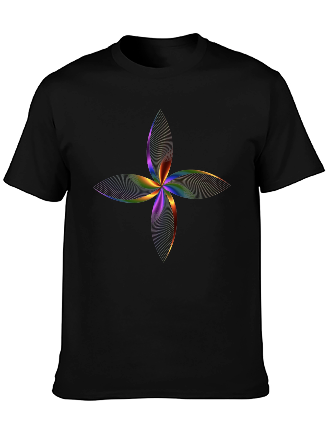 Abstract Floral Rainbow T-Shirt