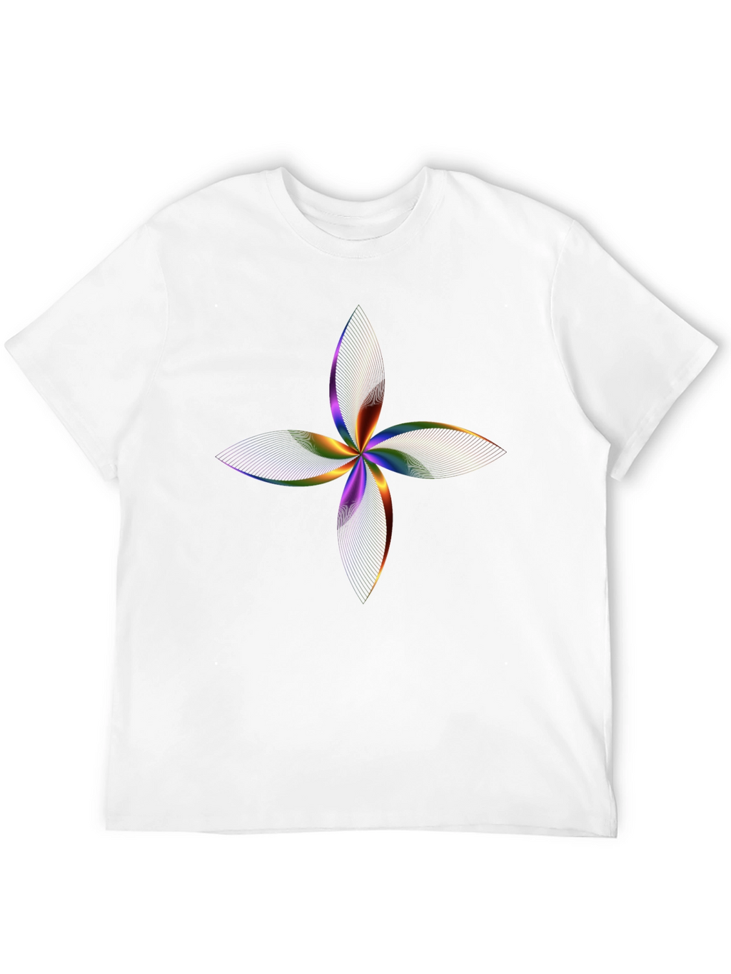 Abstract Floral Rainbow T-Shirt