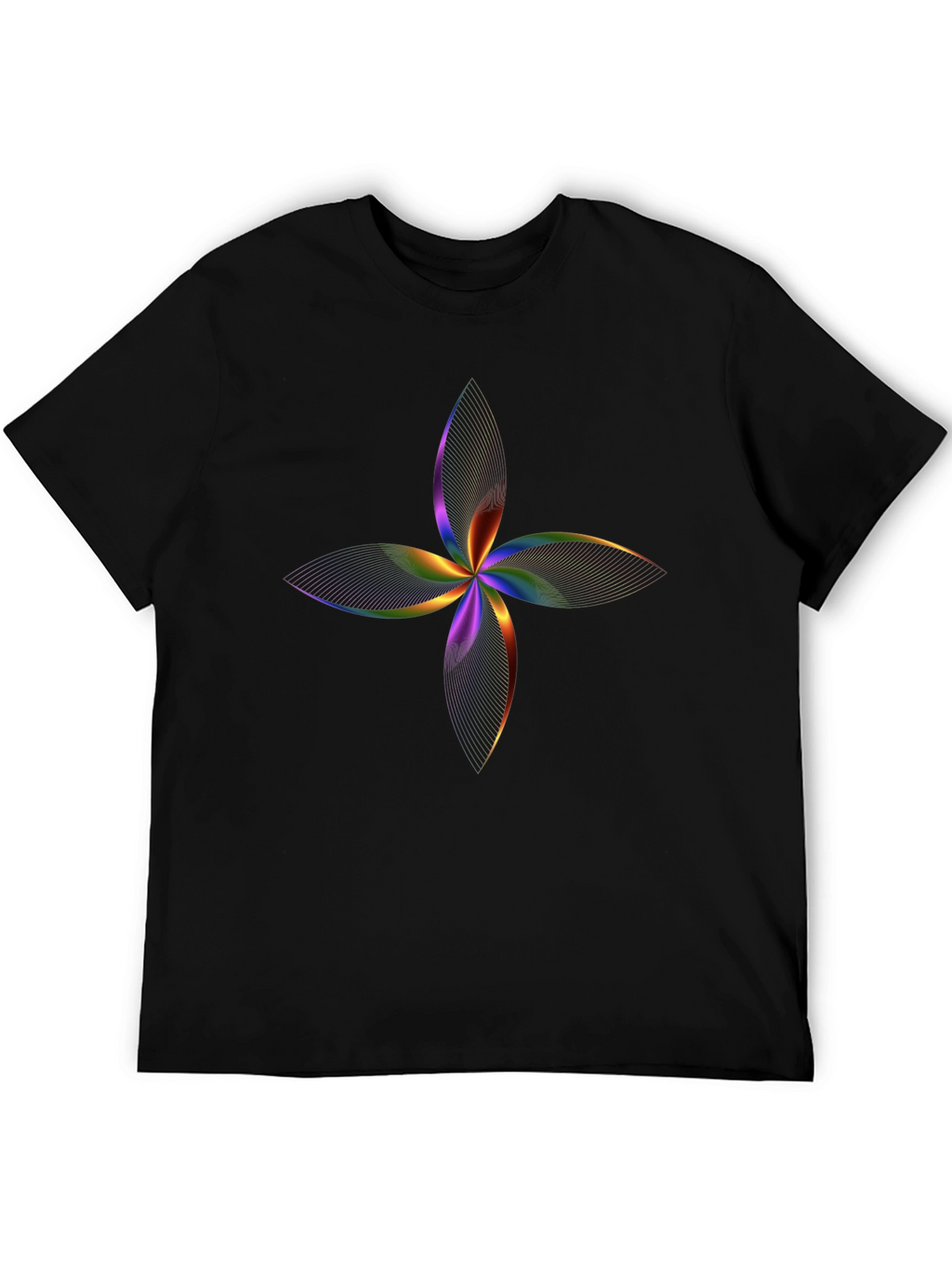 Abstract Floral Rainbow T-Shirt