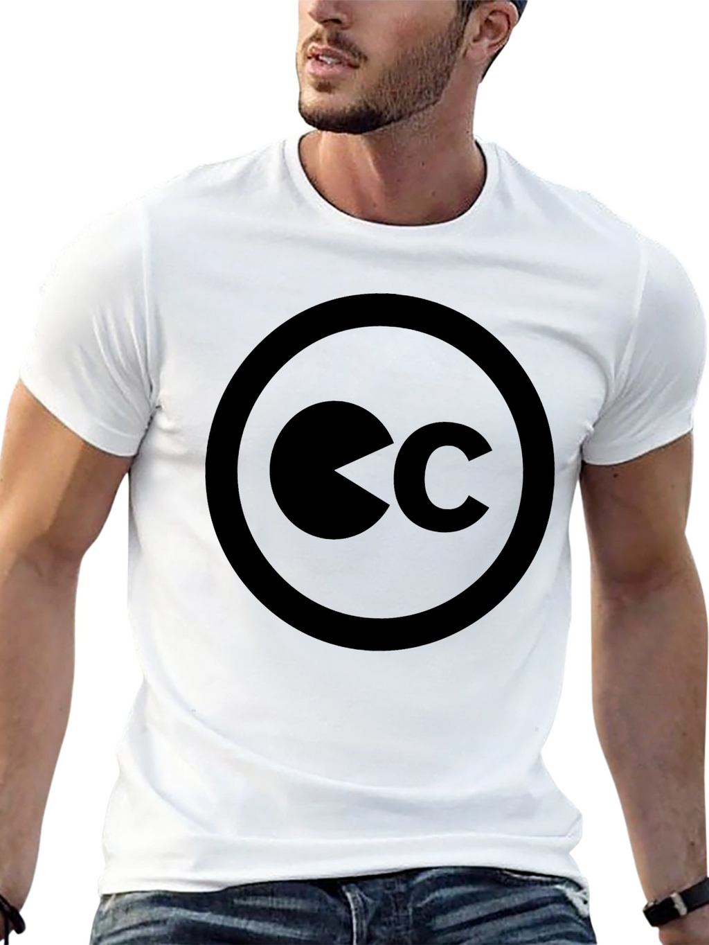Creative Commons Black T-Shirt - Modern Design