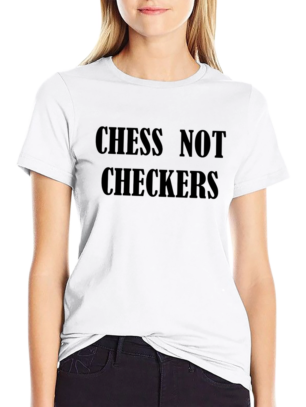 Chess Not Checkers Black Graphic Tee