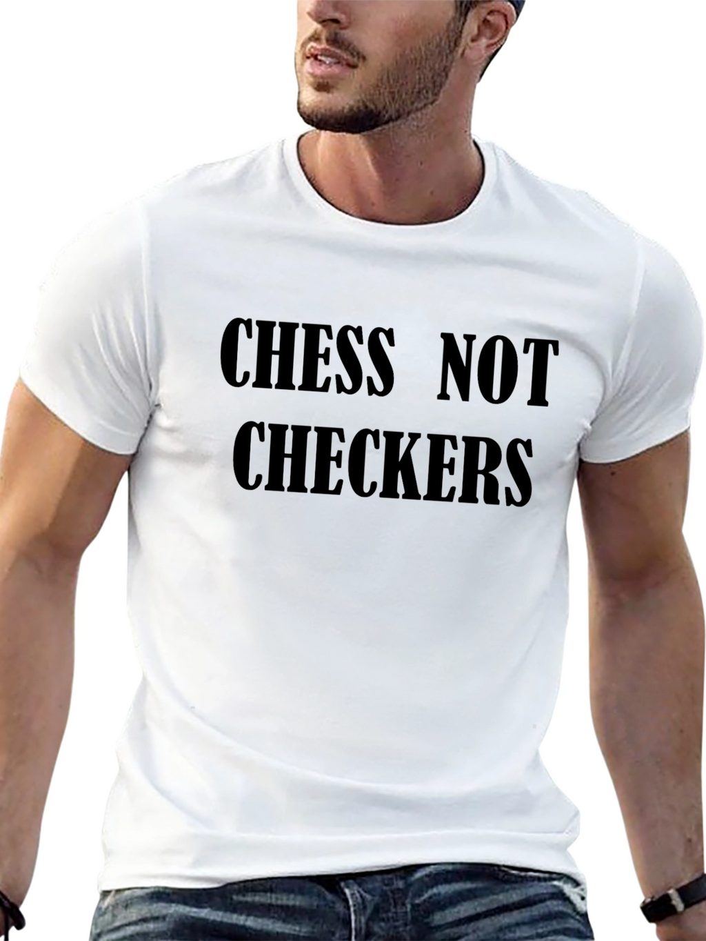 Chess Not Checkers Black Graphic Tee