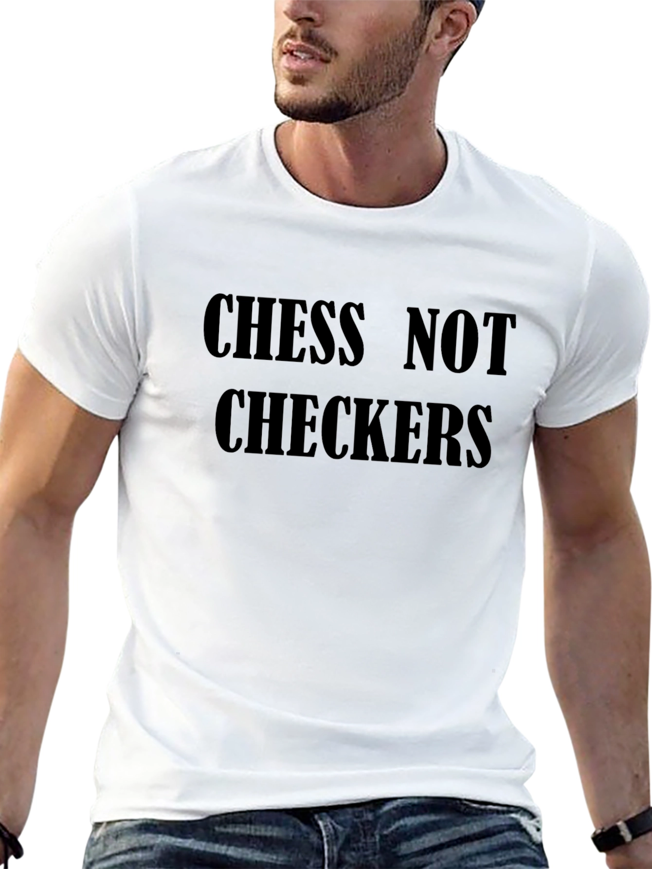 Chess Not Checkers Black Graphic Tee