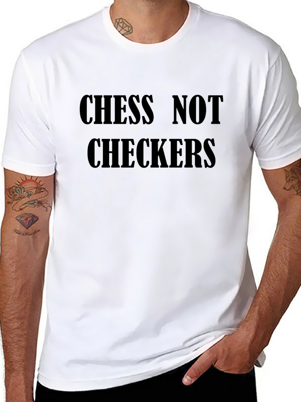 Chess Not Checkers Black Graphic Tee