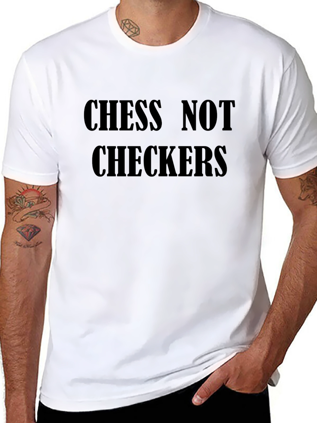 Chess Not Checkers Black Graphic Tee