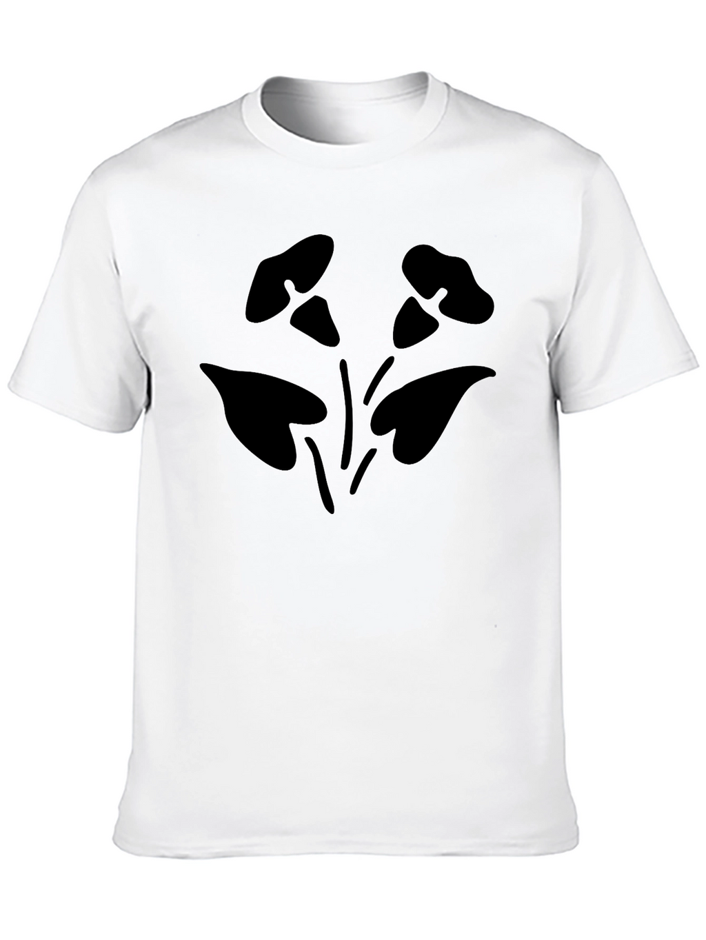 Black Floral Graphic Tee - Casual Comfort
