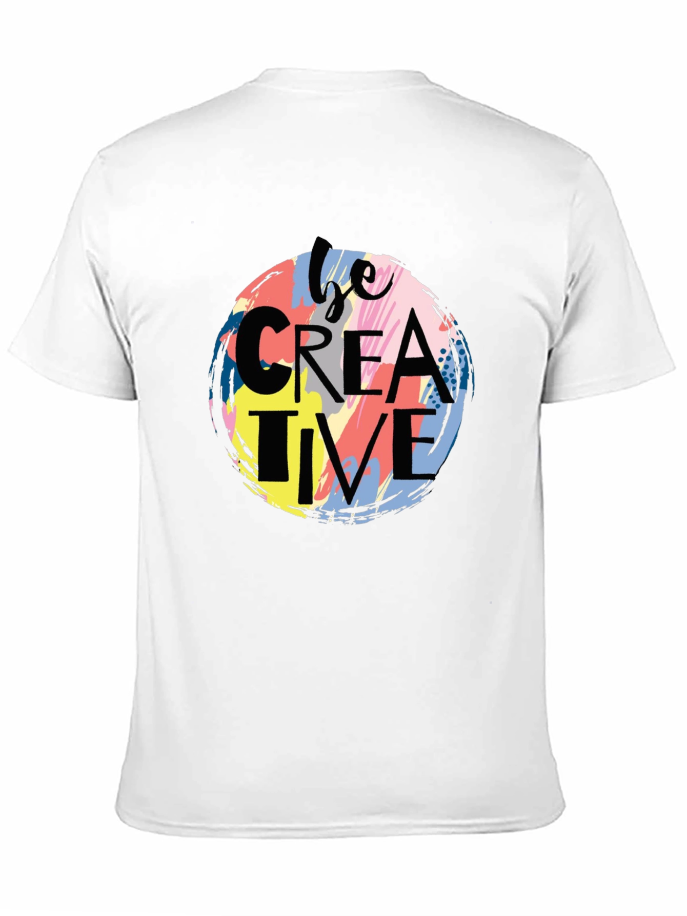 Be Creative Graphic Print Black T-Shirt