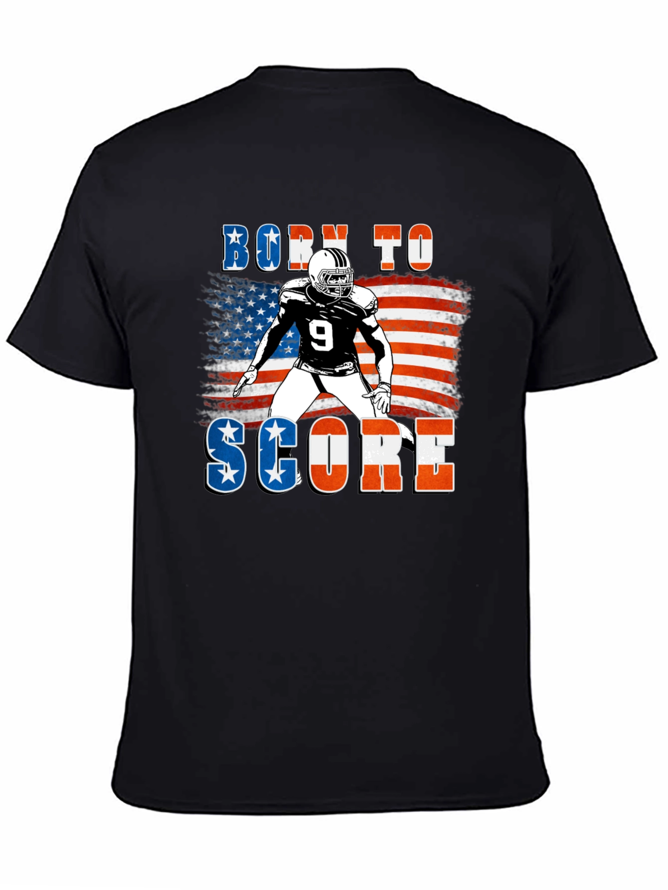 Born To Score Football USA Flag T-Shirt