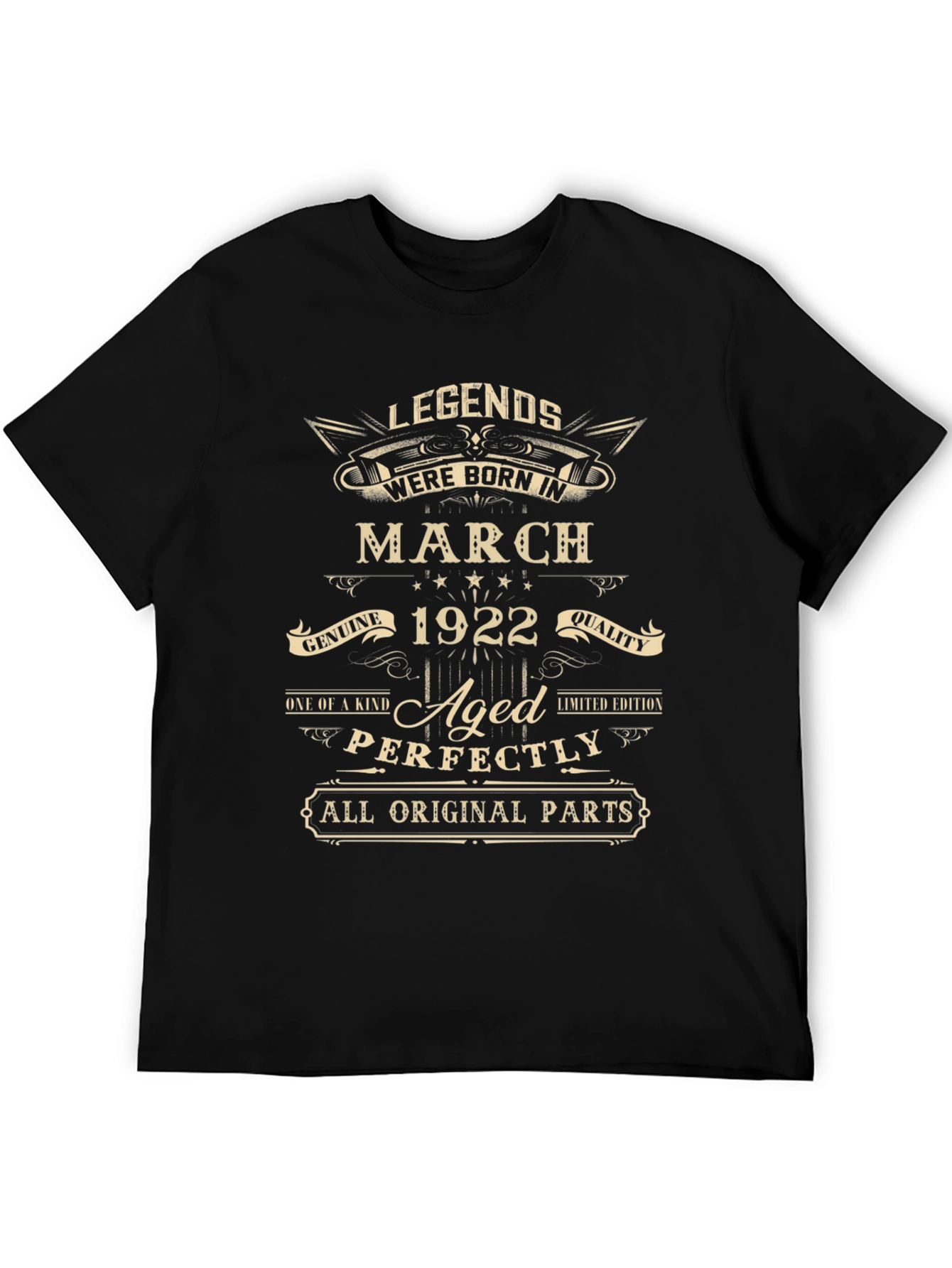 Legends Born in March 1922 Aged Perfectly T-Shirt