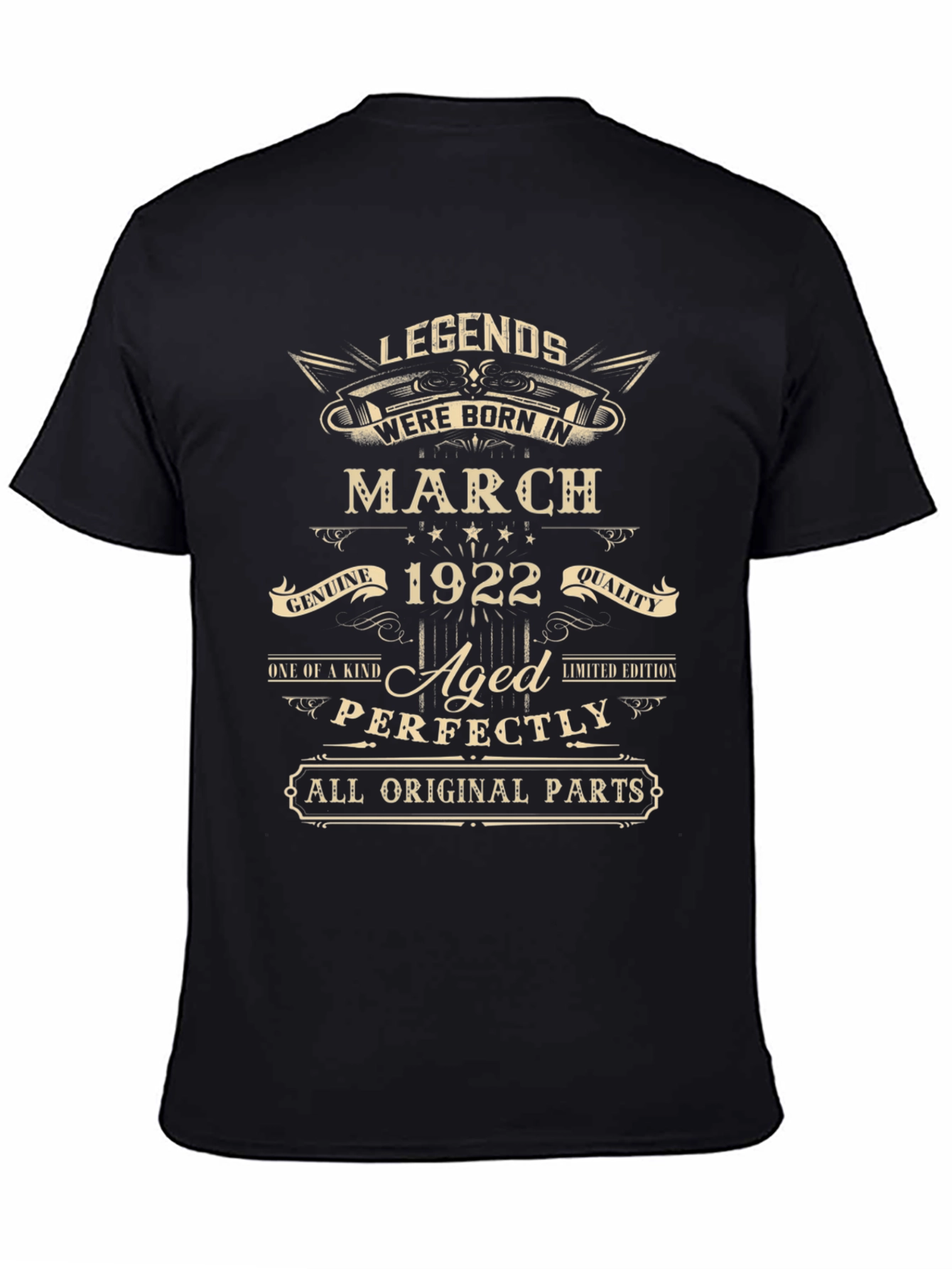 Legends Born in March 1922 Aged Perfectly T-Shirt