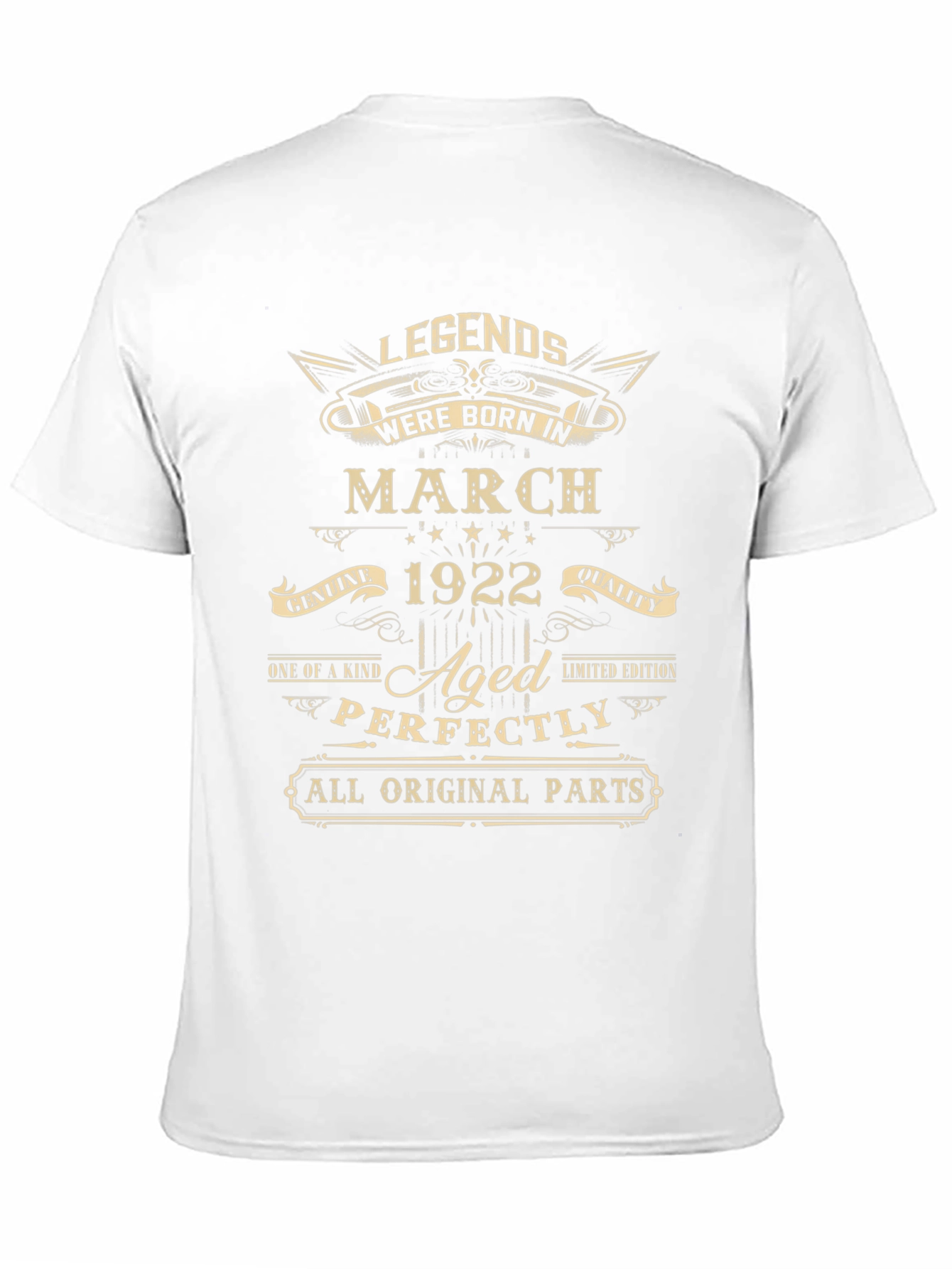 Legends Born in March 1922 Aged Perfectly T-Shirt