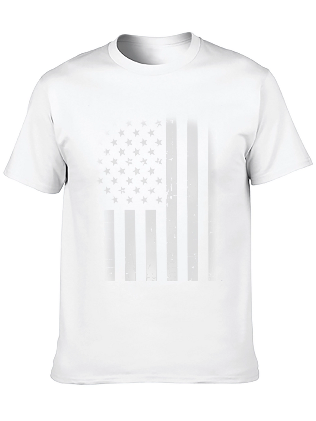 American Flag Distressed Graphic Tee - Black