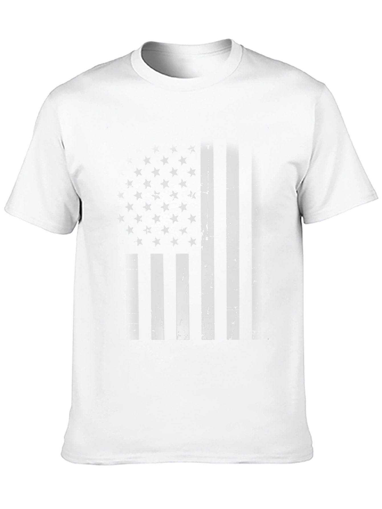 American Flag Distressed Graphic Tee - Black