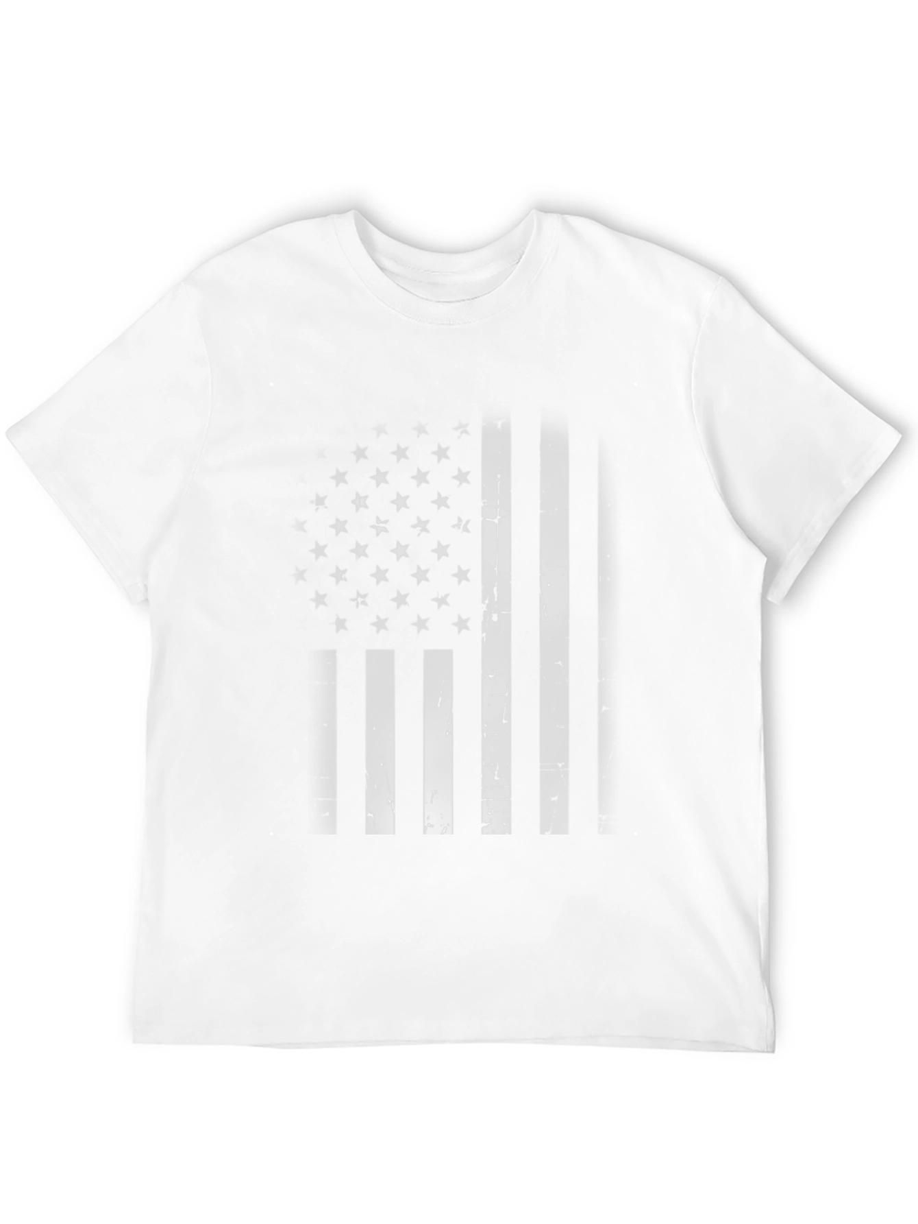 American Flag Distressed Graphic Tee - Black