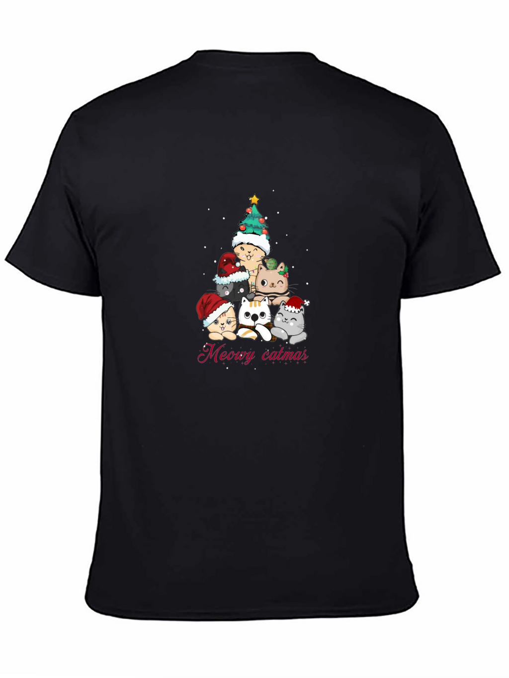 Meowy Catmas T-Shirt - Christmas Cat Tree Tee