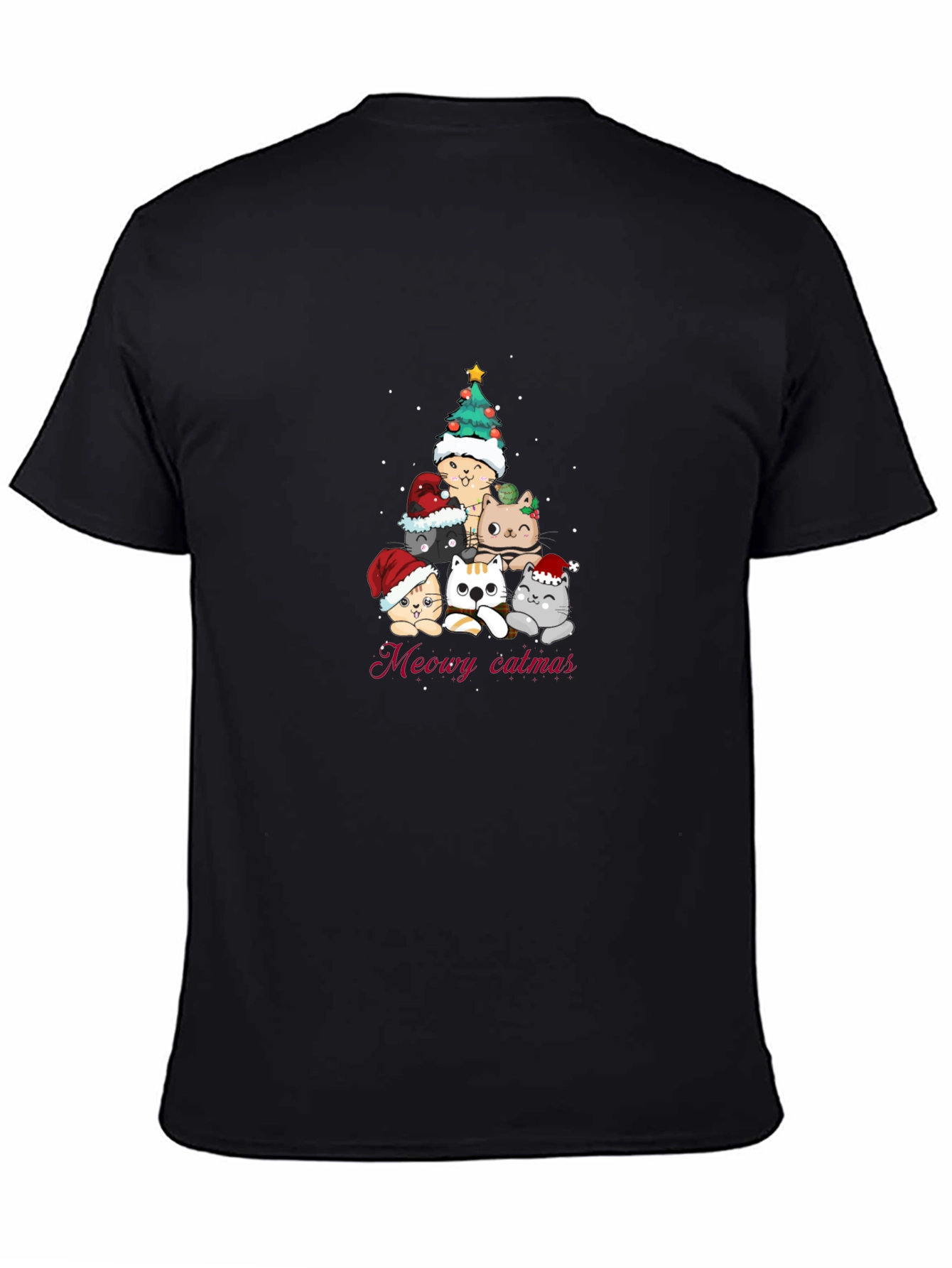 Meowy Catmas T-Shirt - Christmas Cat Tree Tee