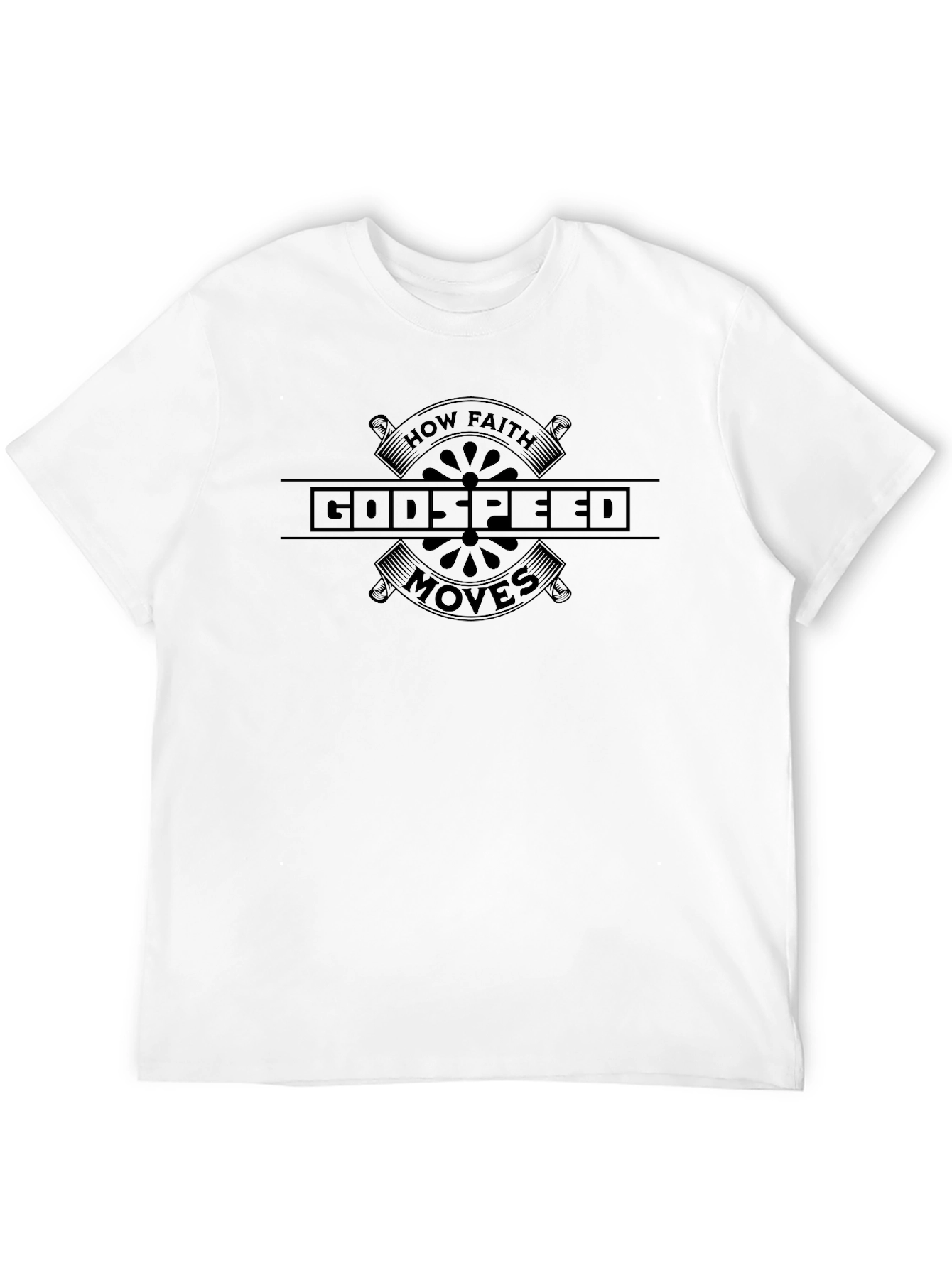 Godspeed How Faith Moves Black T-Shirt