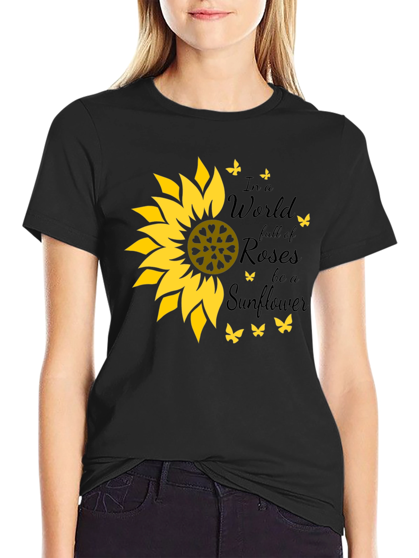 Sunflower Graphic Tee - Be a Sunflower T-Shirt