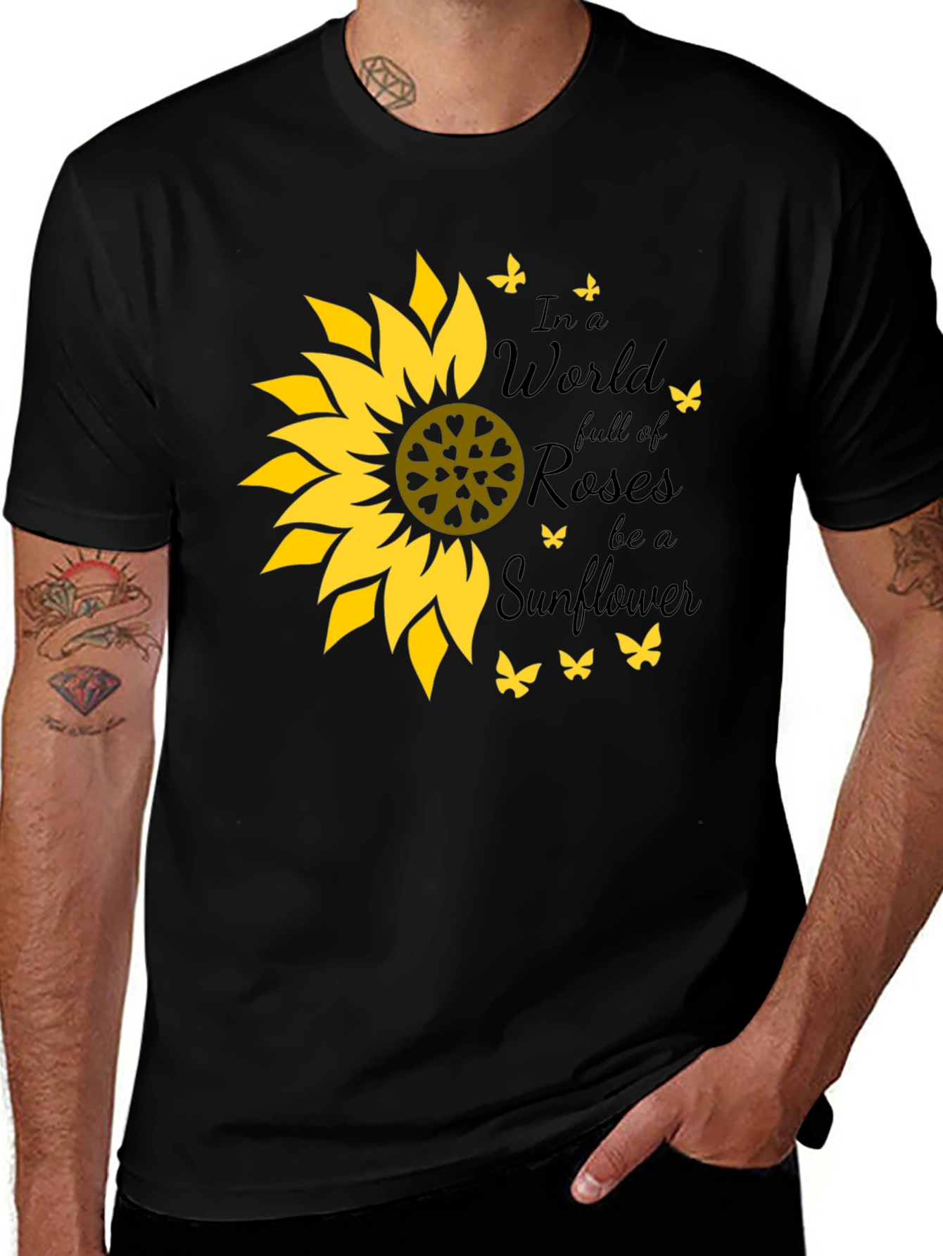Sunflower Graphic Tee - Be a Sunflower T-Shirt