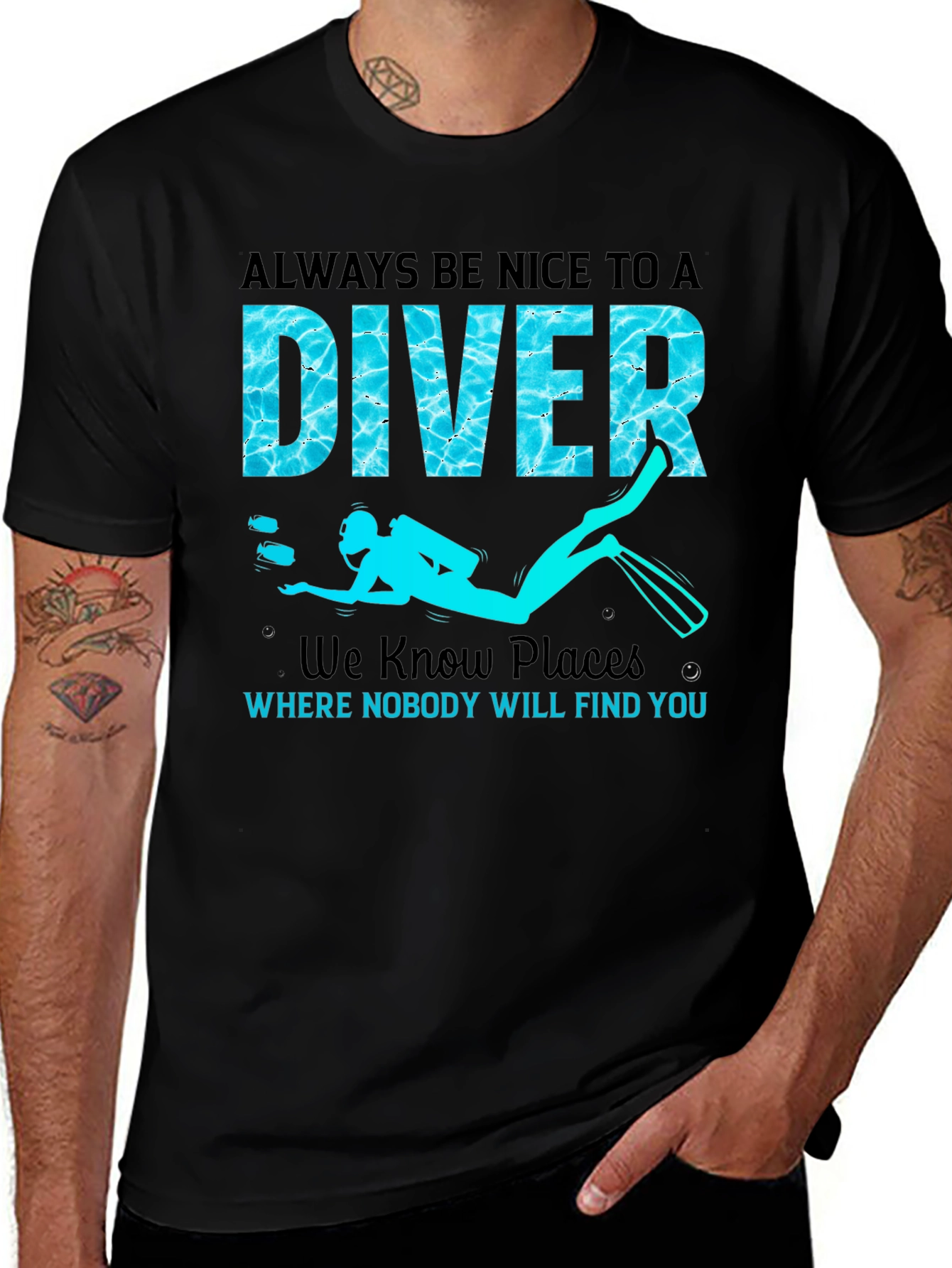 Always Be Nice to a Diver Graphic Tee