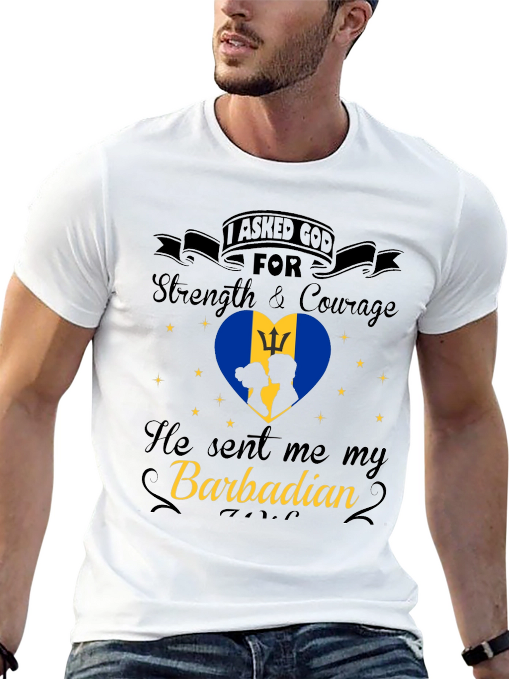 Barbadian Love T-Shirt - Strength & Courage