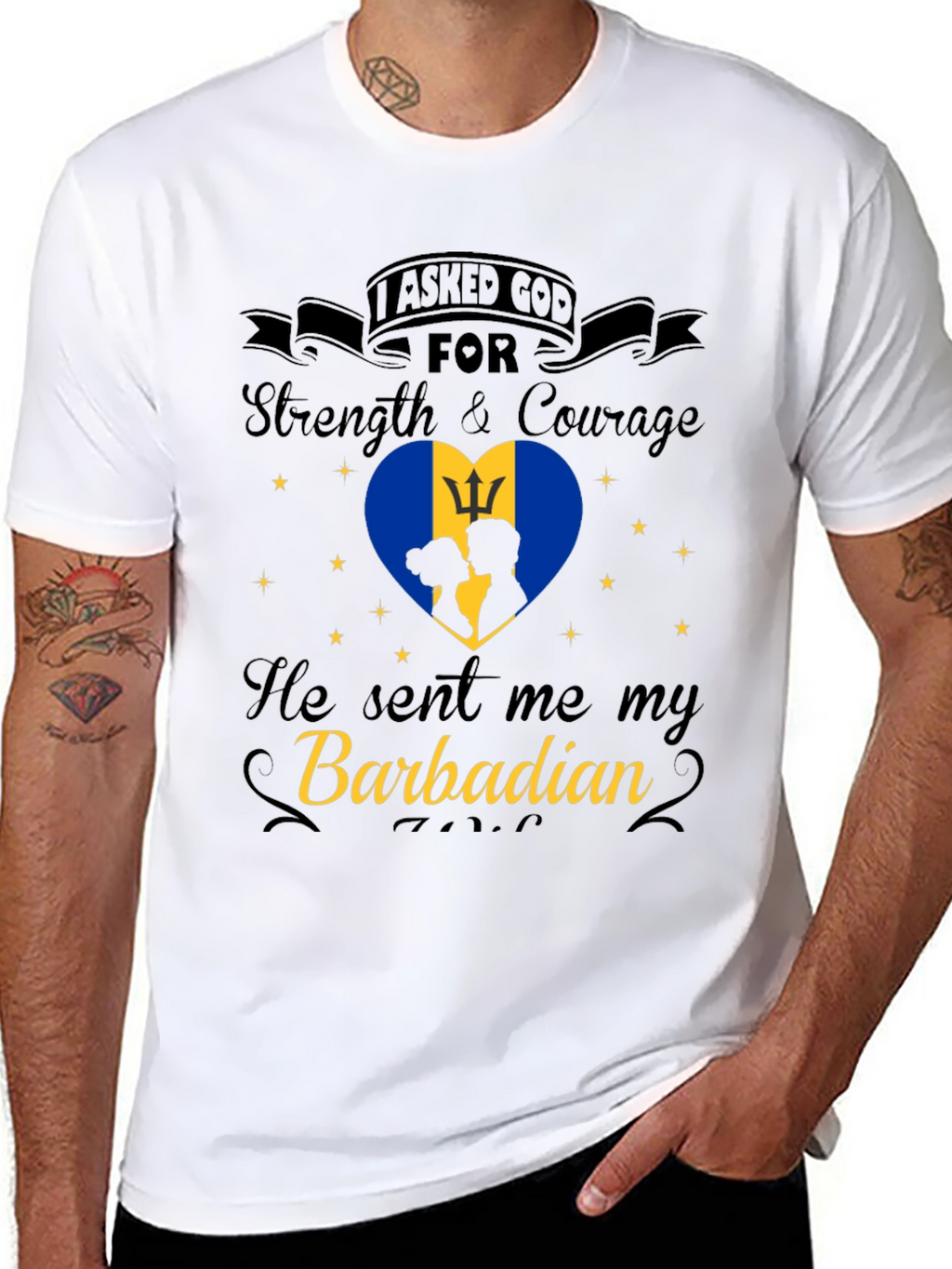 Barbadian Love T-Shirt - Strength & Courage