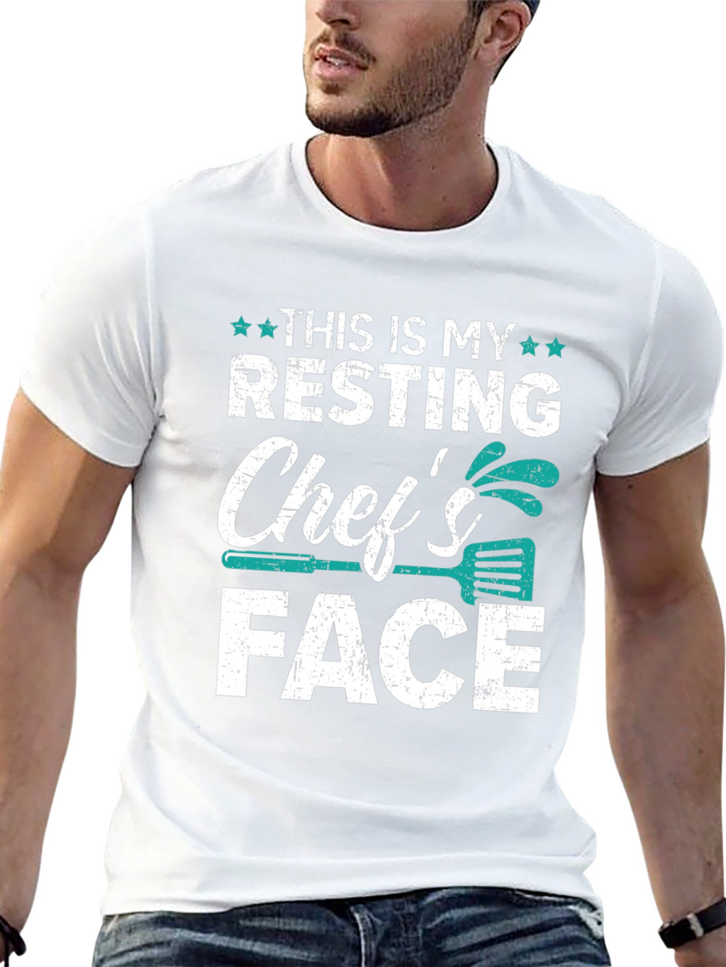 Resting Chefs Face Graphic T-Shirt