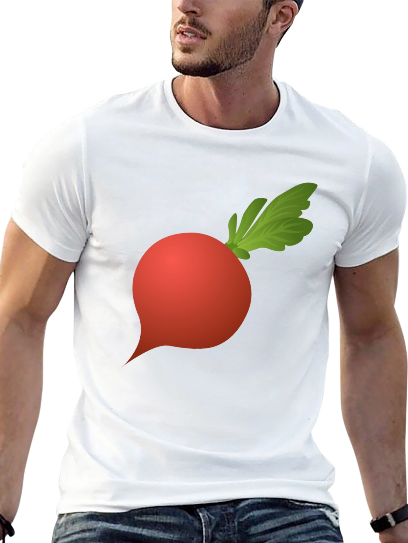 Radish Graphic Tee - Black Cotton T-Shirt