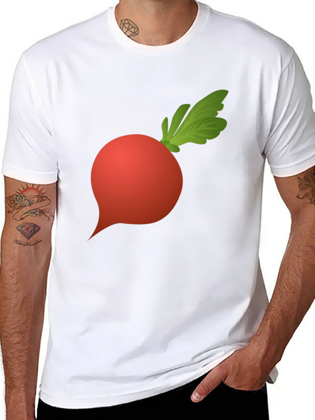 Radish Graphic Tee - Black Cotton T-Shirt