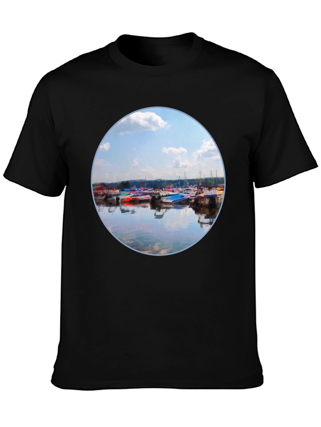 Boats Reflection Graphic Tee