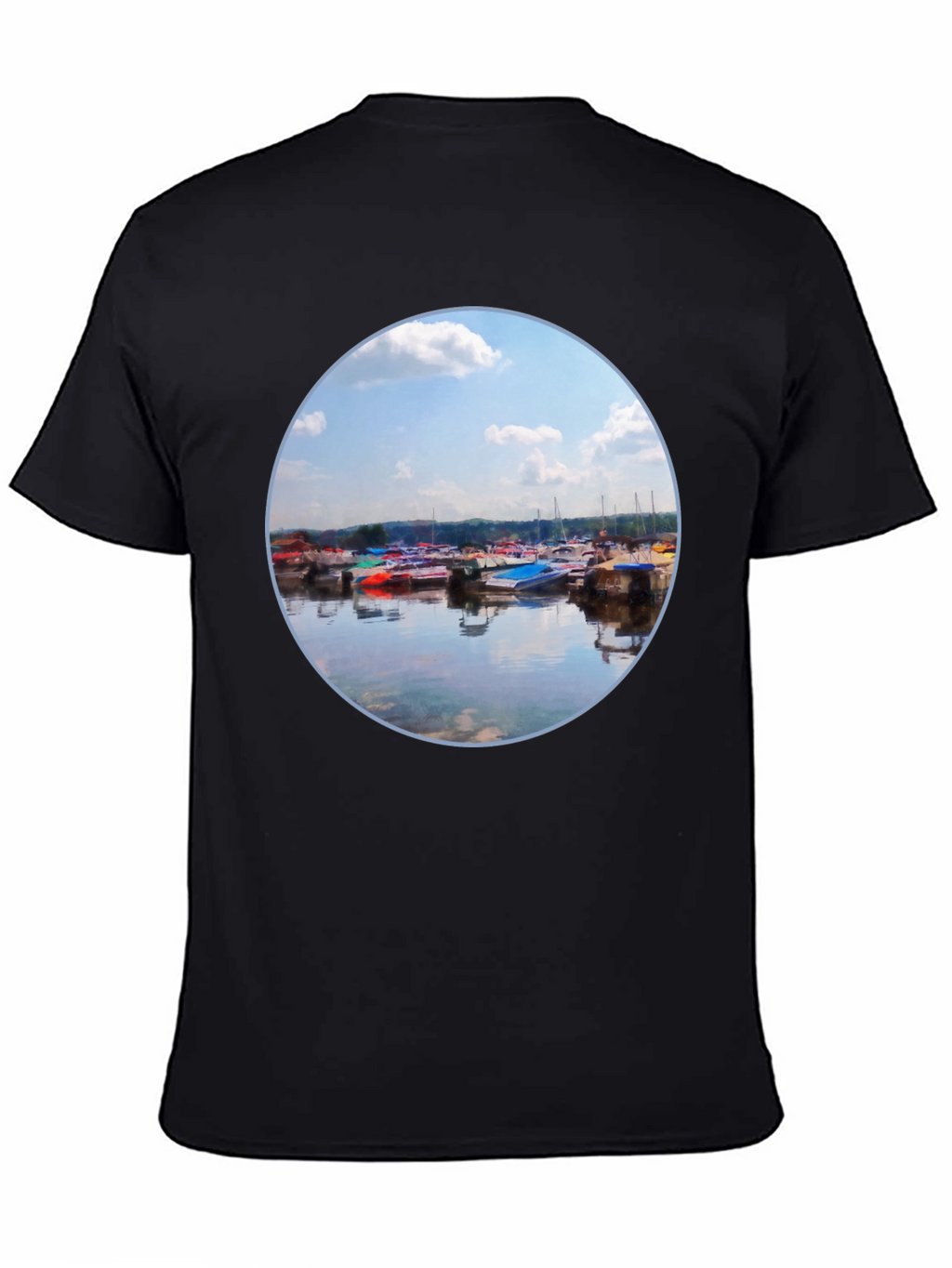 Boats Reflection Graphic Tee
