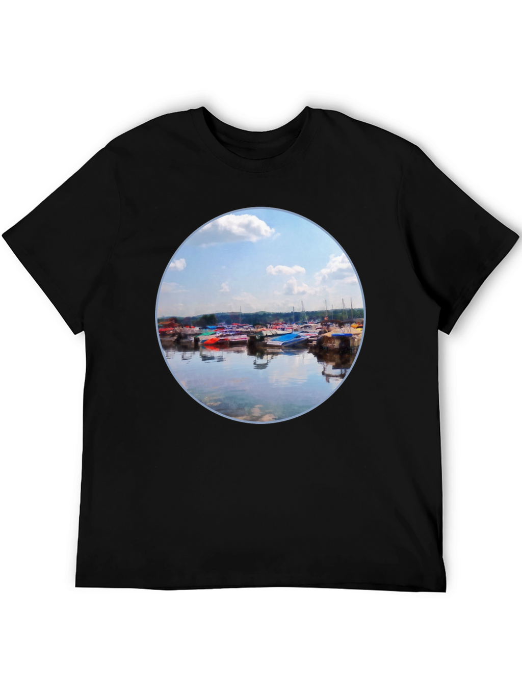 Boats Reflection Graphic Tee