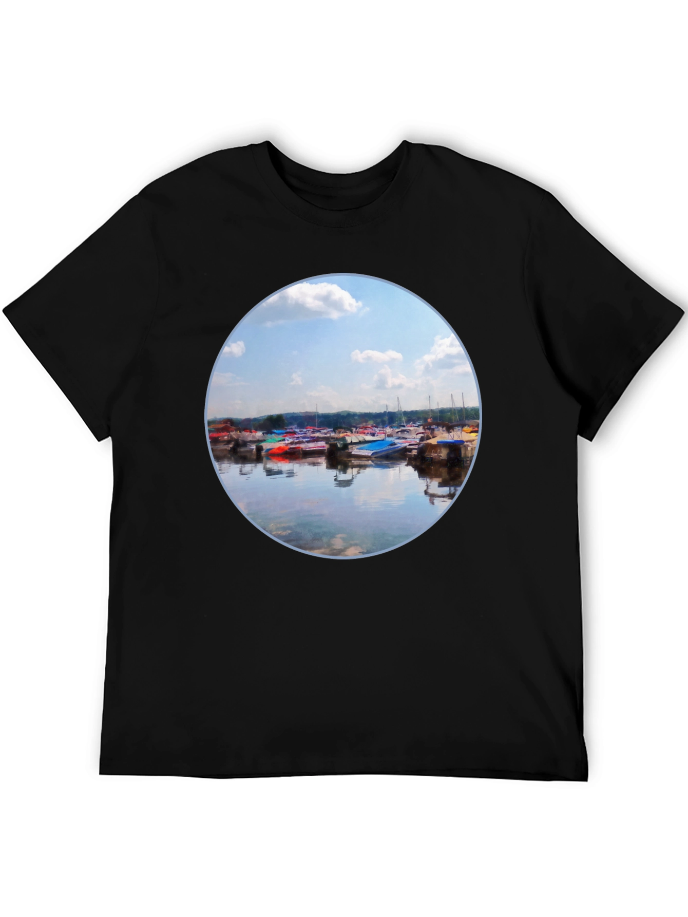 Boats Reflection Graphic Tee