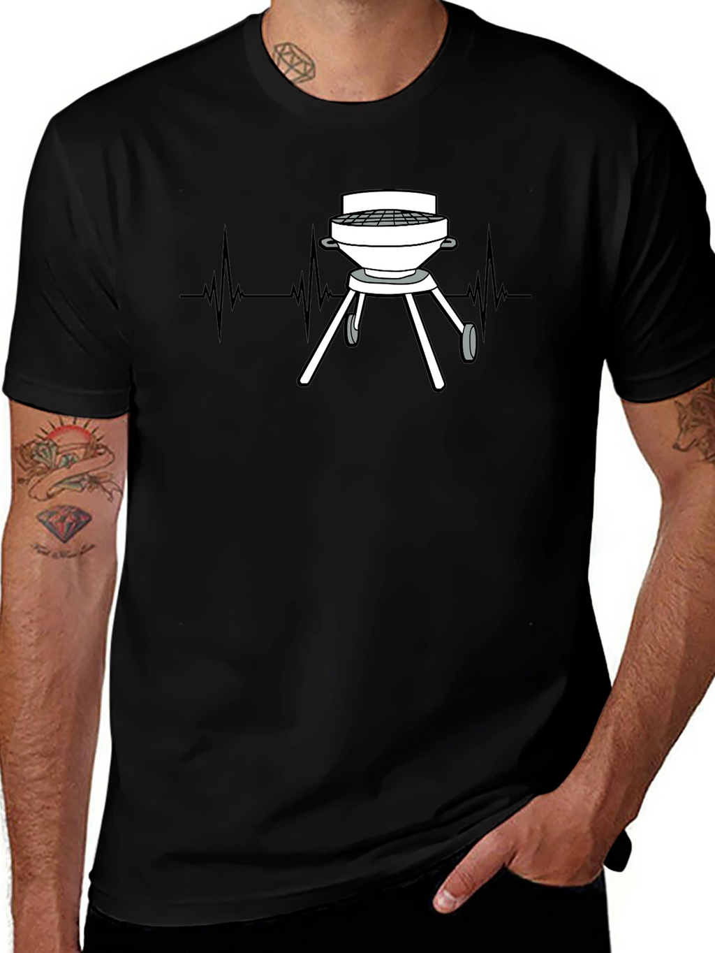 Grill Heartbeat T-Shirt - BBQ Lover