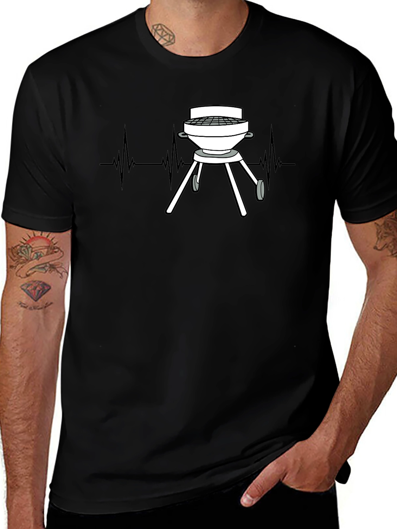Grill Heartbeat T-Shirt - BBQ Lover