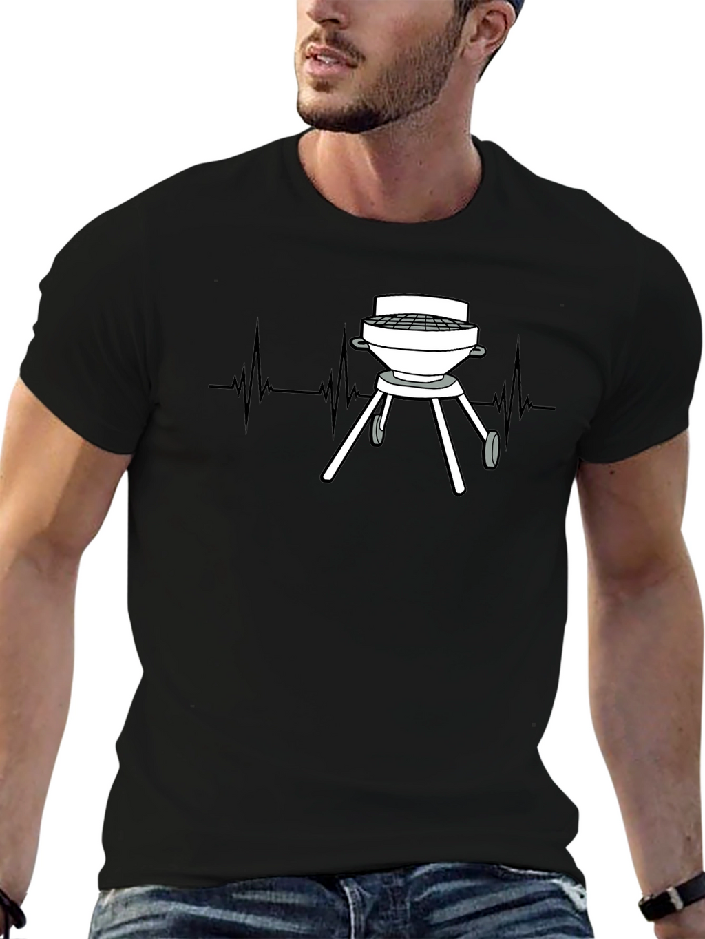 Grill Heartbeat T-Shirt - BBQ Lover