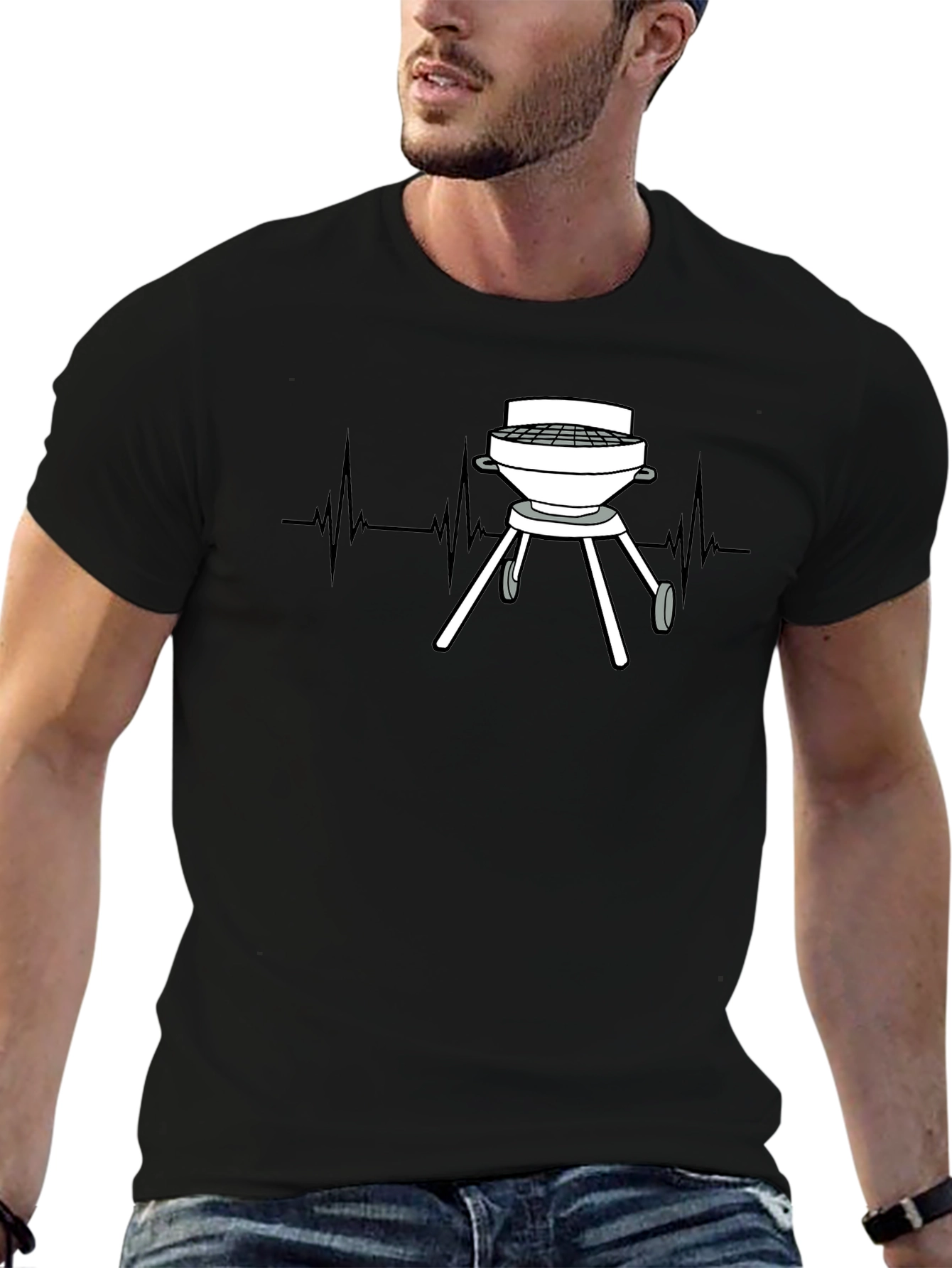 Grill Heartbeat T-Shirt - BBQ Lover