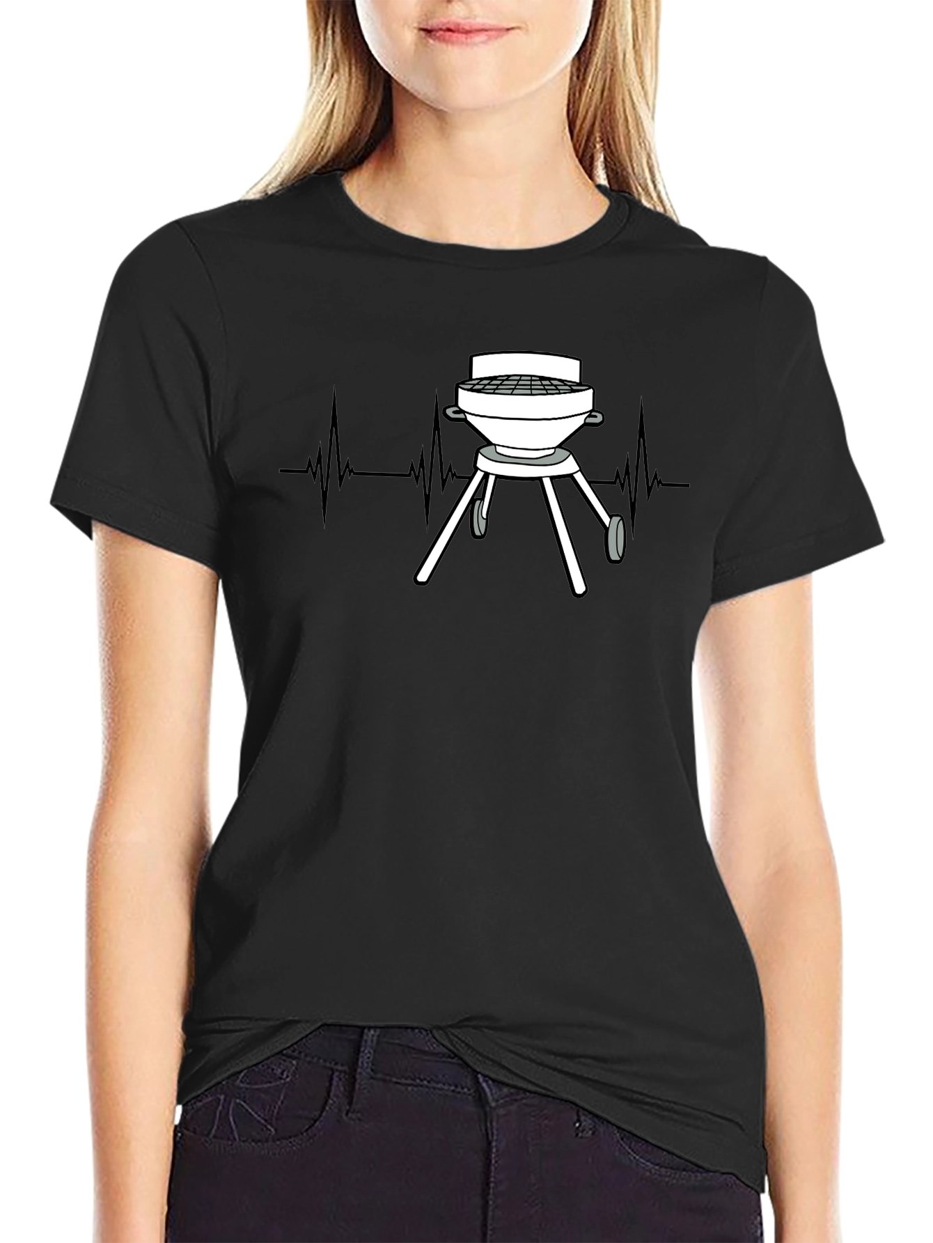 Grill Heartbeat T-Shirt - BBQ Lover