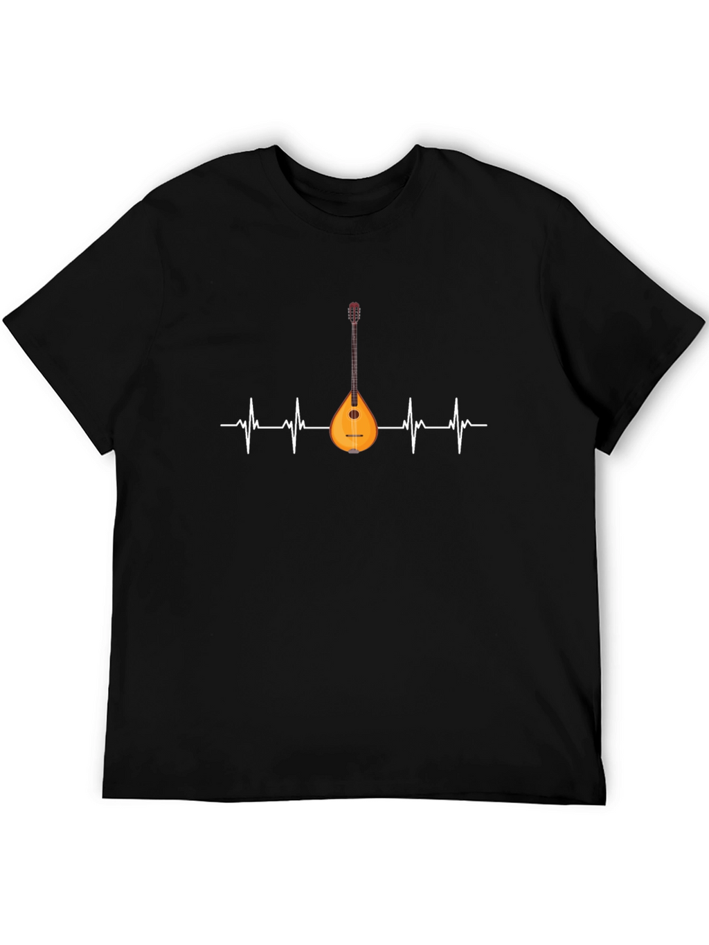 Bouzouki Heartbeat T-Shirt - Music Lover Gift