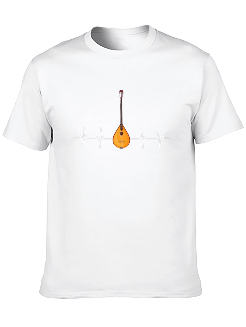 Bouzouki Heartbeat T-Shirt - Music Lover Gift
