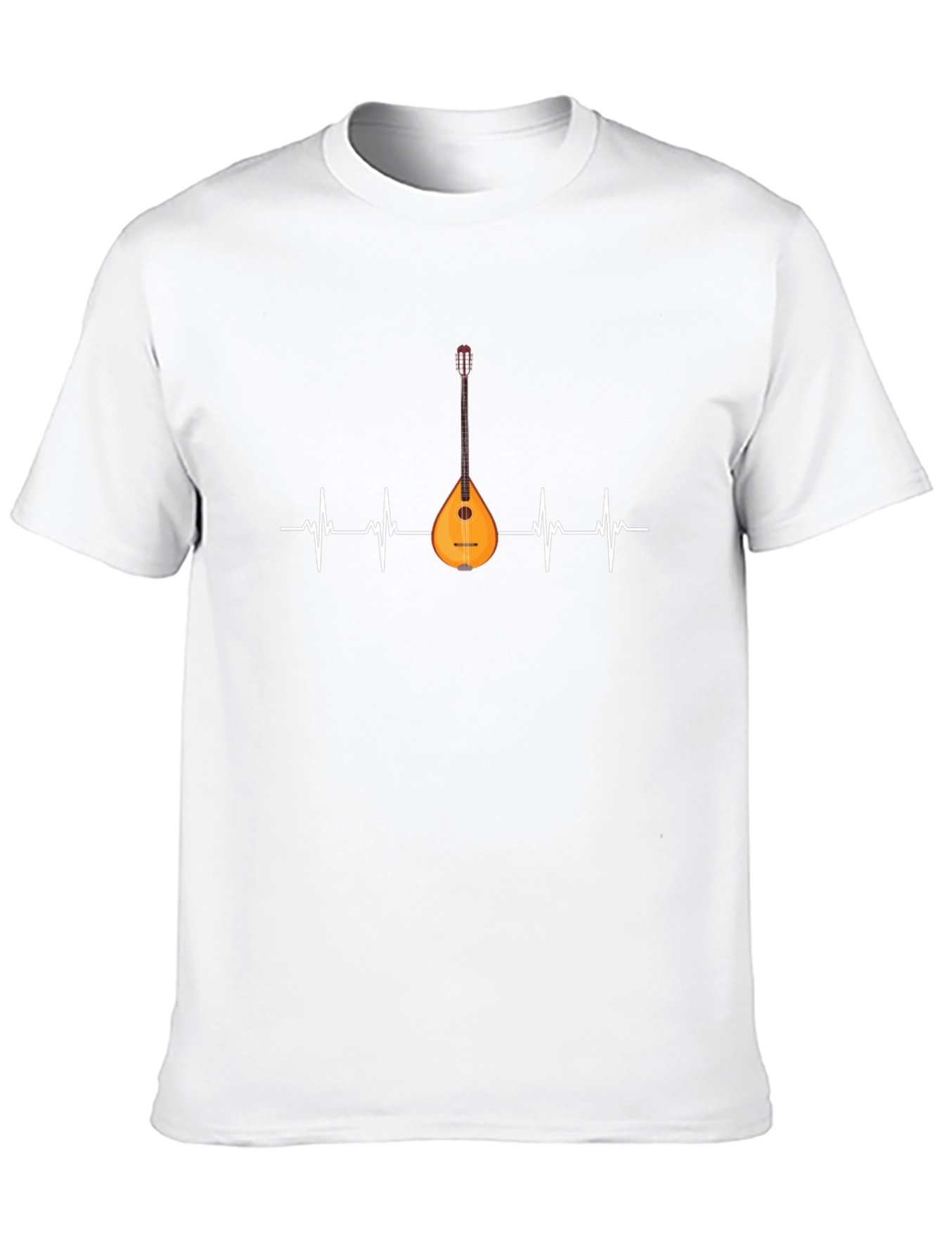 Bouzouki Heartbeat T-Shirt - Music Lover Gift