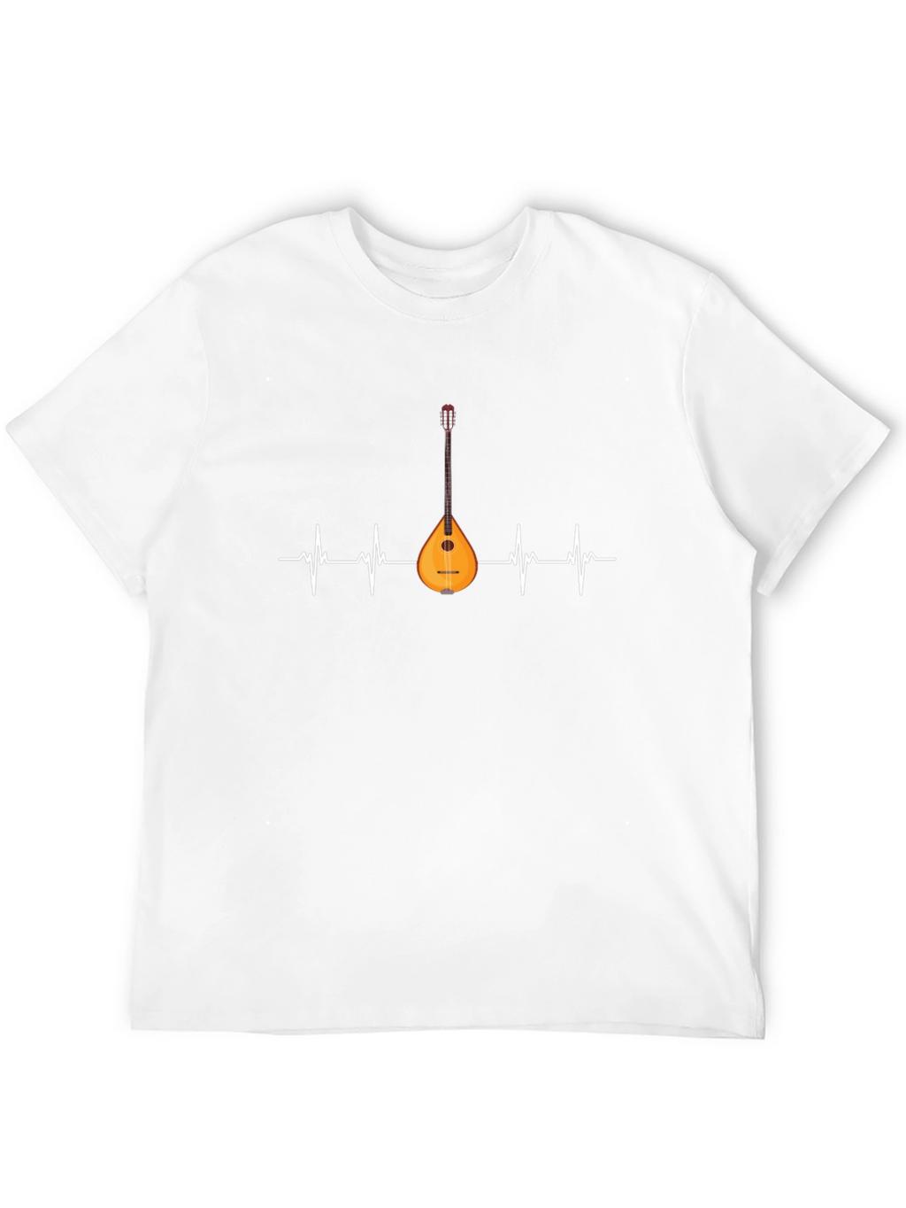 Bouzouki Heartbeat T-Shirt - Music Lover Gift