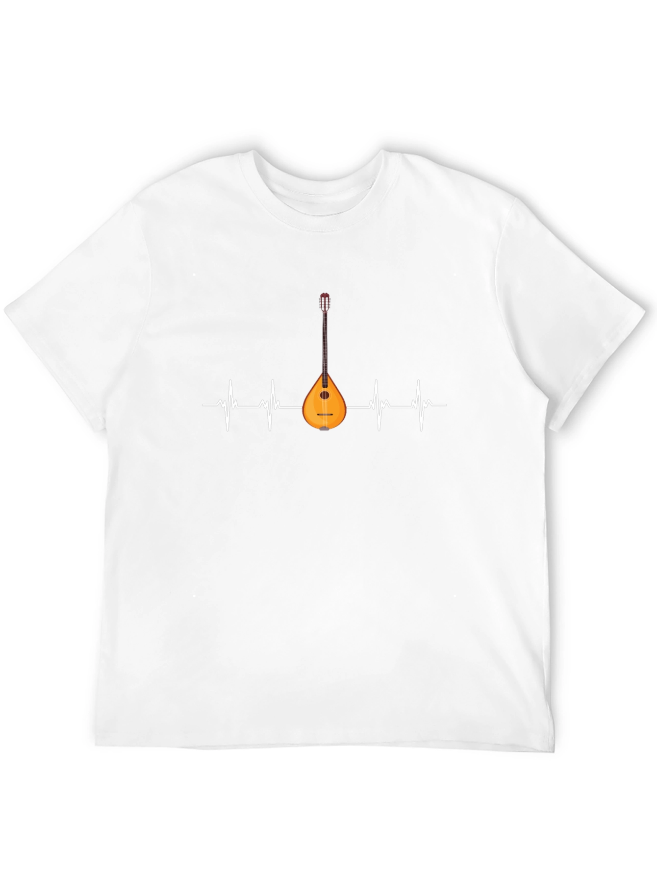 Bouzouki Heartbeat T-Shirt - Music Lover Gift