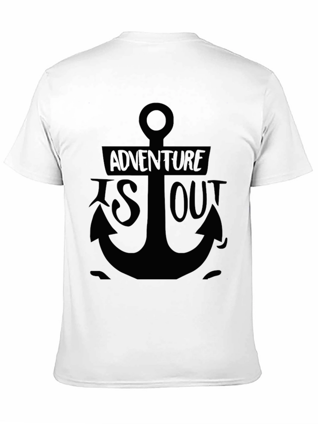Adventure Awaits: Anchor Graphic Black T-Shirt